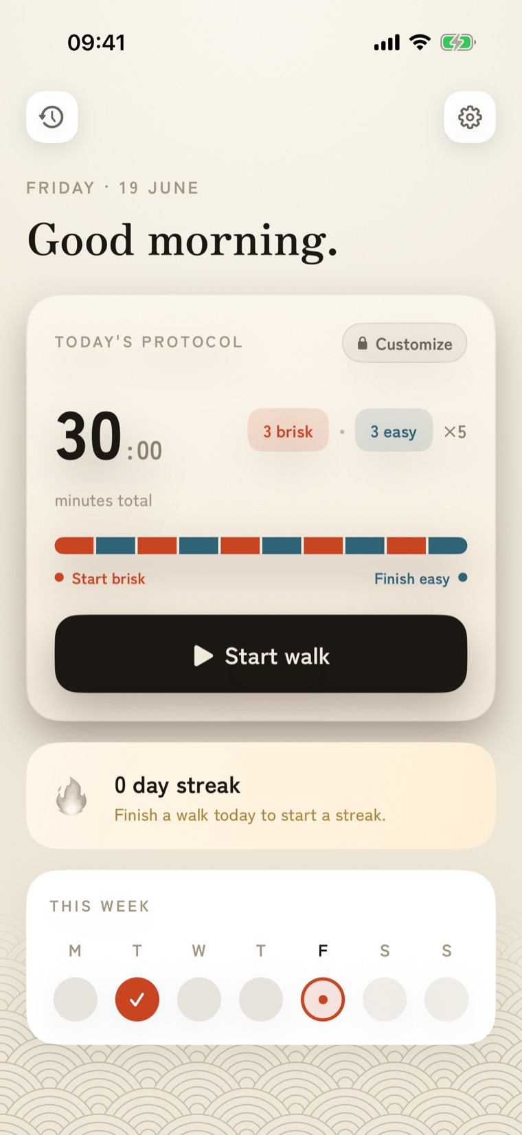 Japanese Walking home screen